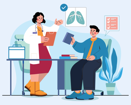 Home healthcare team illustration